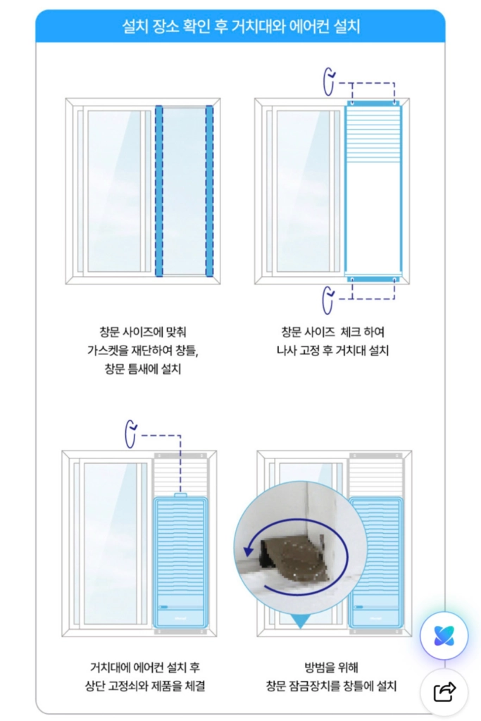 귀뚜라미 창문형 에어컨 KAA-35W 모델(금액인하) 이미지