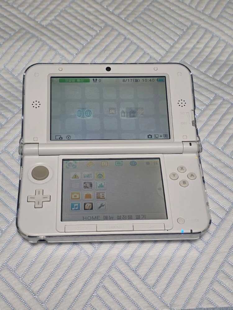 닌텐도 3ds xl 정발 순정 화이트 미품 슈퍼마리오 DL내장 이미지