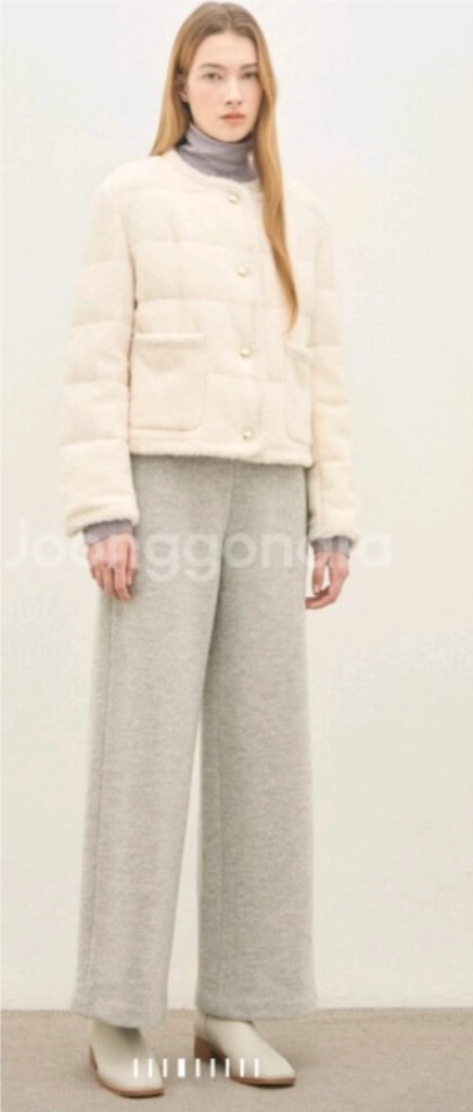 한섬 더캐시미어 퀼티드 다운 자켓 이미지