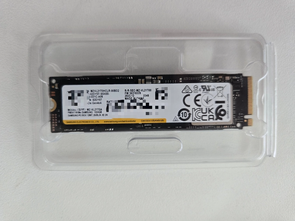 삼성 PM9A1 1TB M.2 NVMe PCle 4 팝니다. 이미지