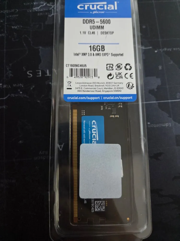 크루셜 ddr5 5600 16gb 데스크탑 램 이미지