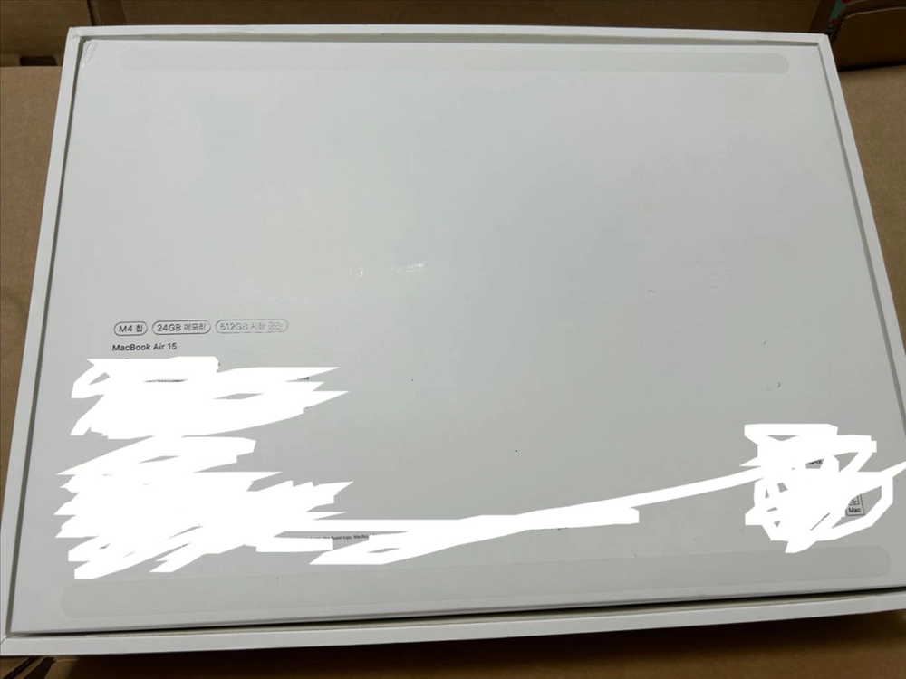 맥북에어 15인치 M4 24GB/512GB 실버 실사용0회 새상품 이미지