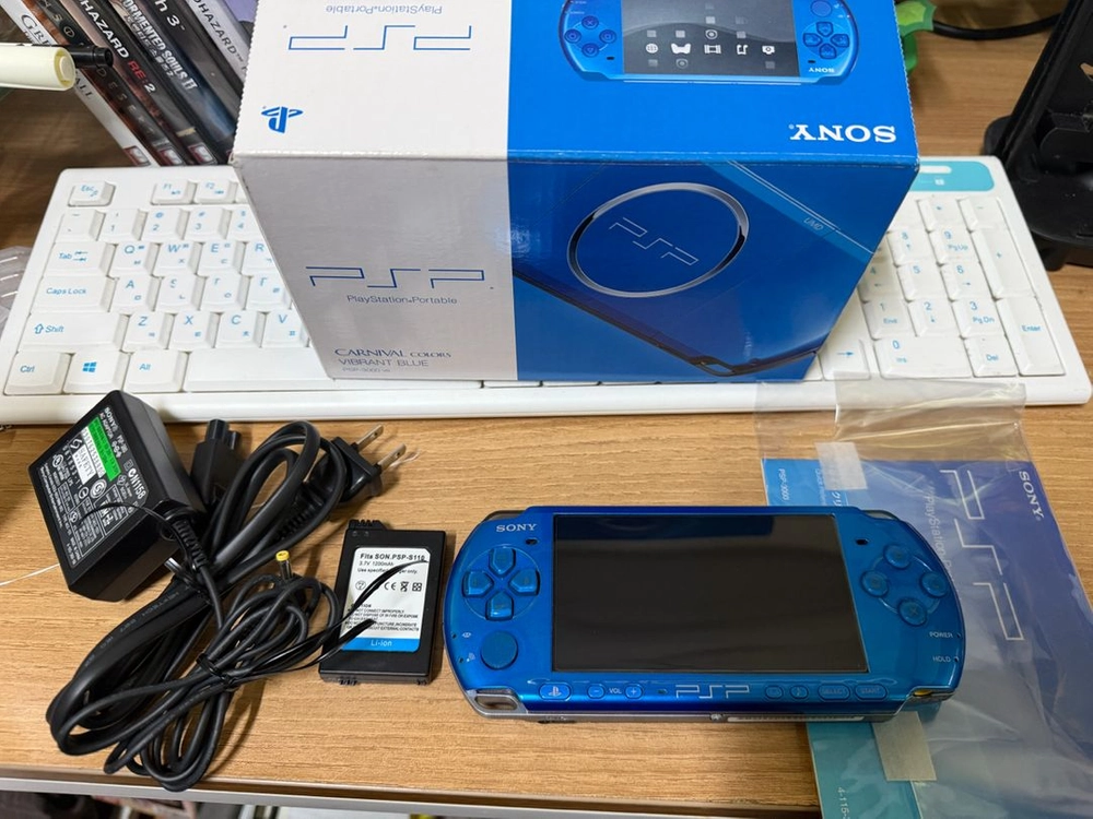 소니 psp-3000 버번트 블루 S급 이미지