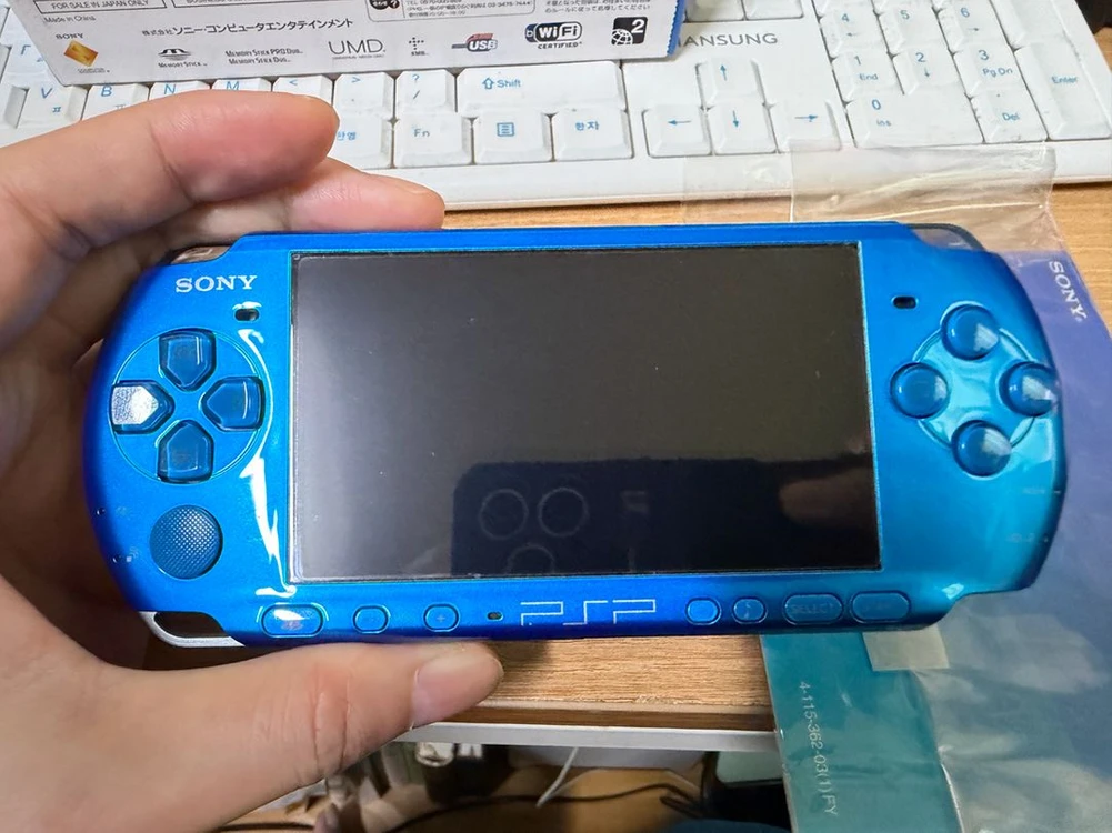 소니 psp-3000 버번트 블루 S급 이미지