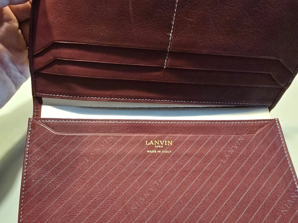 [미사용 제품] 프랑스 명품 랑방 LANVIN 버건디 가죽 장지갑·반지갑 일괄 및 개별 판매 이미지