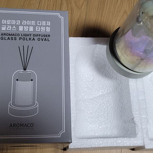 아로마코 라이트 디퓨저 글라스 폴카 오벌 제품 이미지