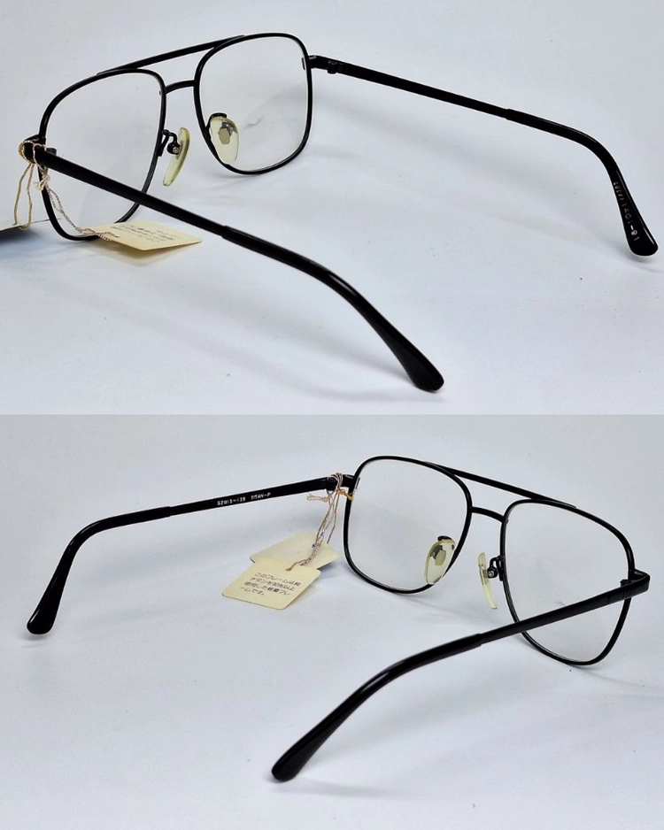 LUCKY T401-91 안경테 52mm 더블브릿지 일본 빈티지 데드스톡 투브릿지 Y2K 레트로 클래식 복고 패션 이미지