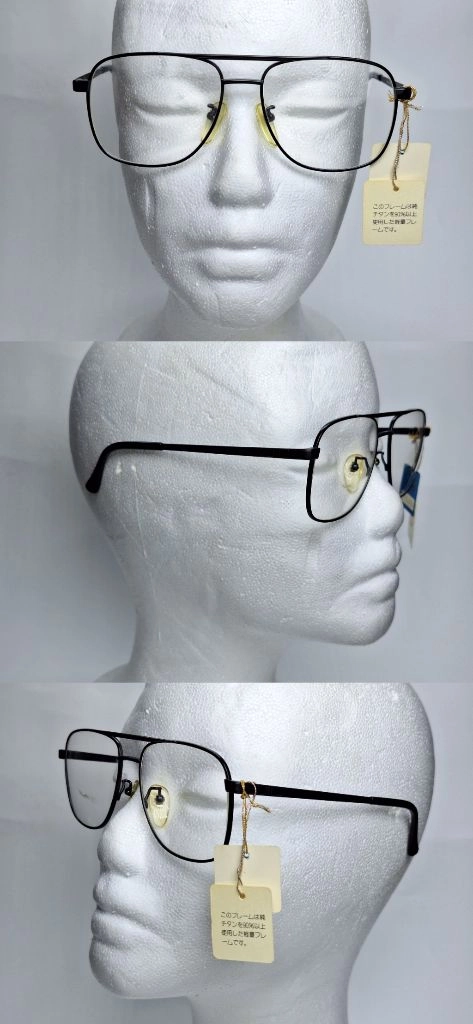 LUCKY T401-91 안경테 52mm 더블브릿지 일본 빈티지 데드스톡 투브릿지 Y2K 레트로 클래식 복고 패션 이미지