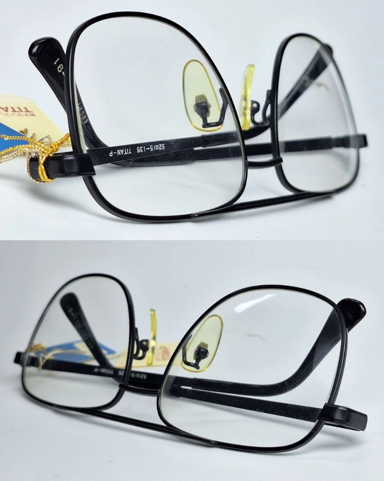 LUCKY T401-91 안경테 52mm 더블브릿지 일본 빈티지 데드스톡 투브릿지 Y2K 레트로 클래식 복고 패션 이미지