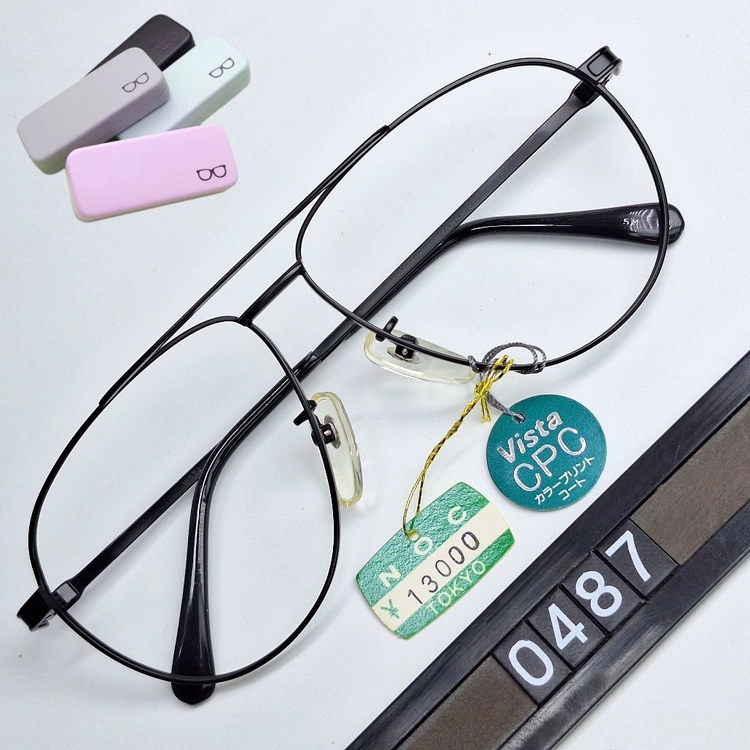 세이코 VISTA M-474 SB 안경테 54mm 더블브릿지 일본 빈티지 데드스톡 투브릿지 에비베이터 레트로 패션 이미지