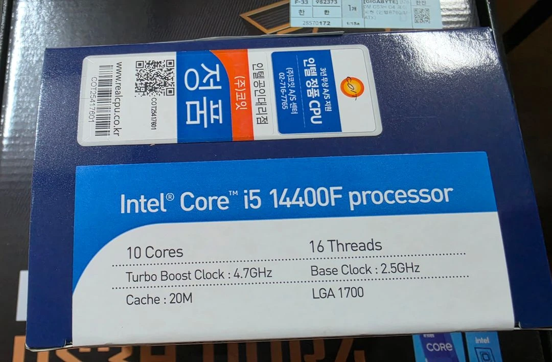 i5-14400F+B760M DS3H 모두 미개봉 판매합니다. 이미지