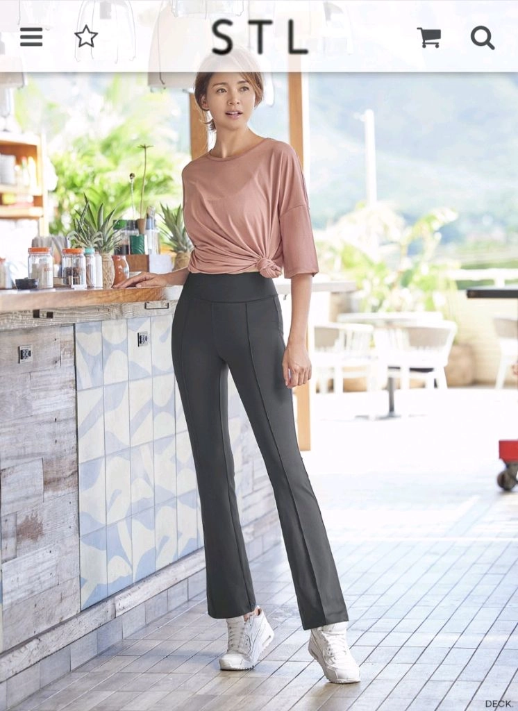STL 핀턱 부츠컷 밴딩 팬츠(새상품 이미지