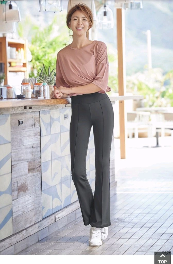 STL 핀턱 부츠컷 밴딩 팬츠(새상품 이미지