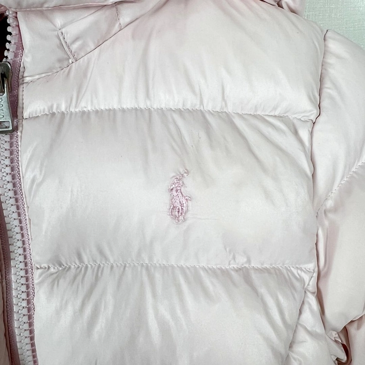 폴로 랄프로렌 핑크 다운 패딩 점퍼 아동6 라덴 빈티지 이미지