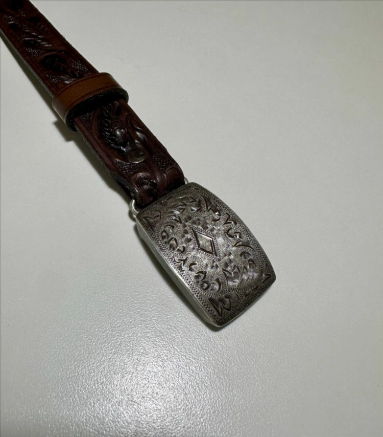 RRL 더블알엘 핸드툴 레더 벨트 브라운 36 신품급 이미지