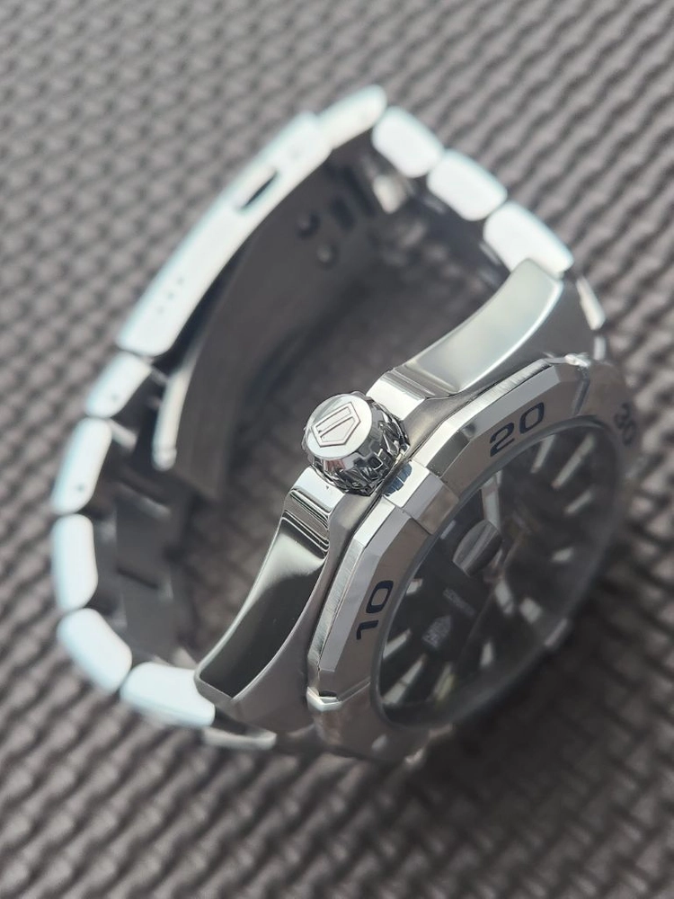 태그호이어 아쿠아레이서 스틸 블루 43mm 오토매틱 시계 이미지