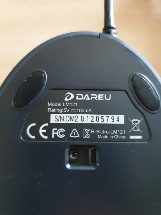 DAREU LM121 RGB 버티컬 인체공학 마우스 블랙 이미지