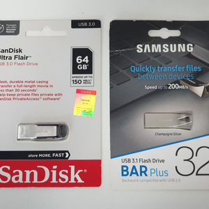 샌디스크 USB 64GB, 삼성 USB 32GB 새제품 일괄 이미지