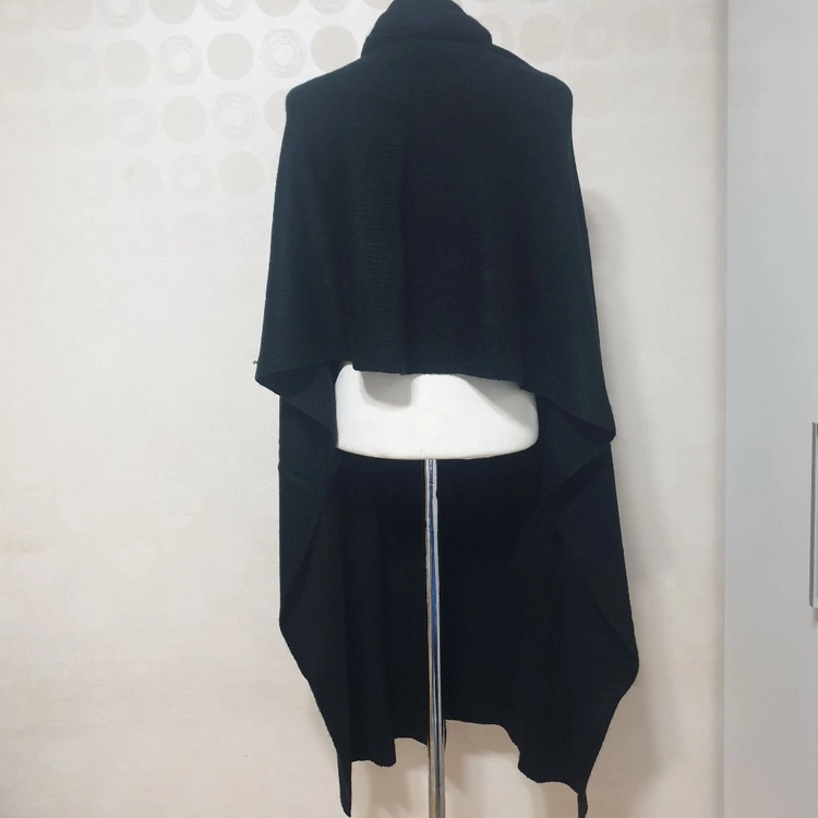 블랙롱목도리 블랙목도리 이미지