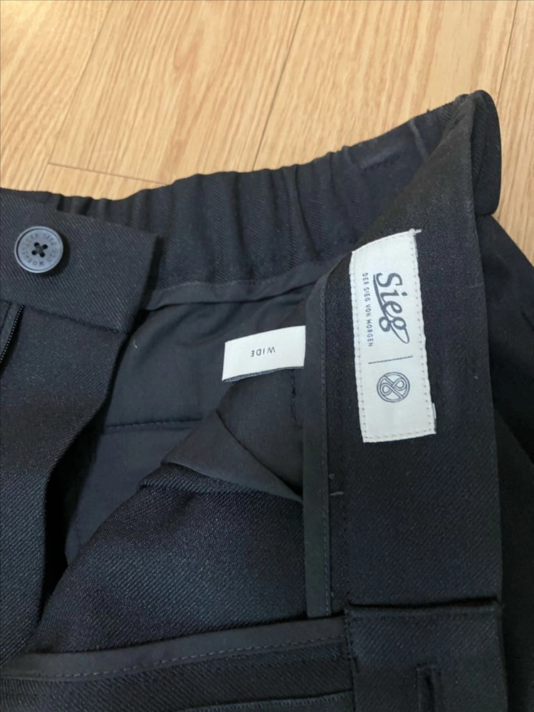 특민트급 지이크 SIEG 파렌하이트 와이드 슬랙스 블랙 팬츠 M 이미지