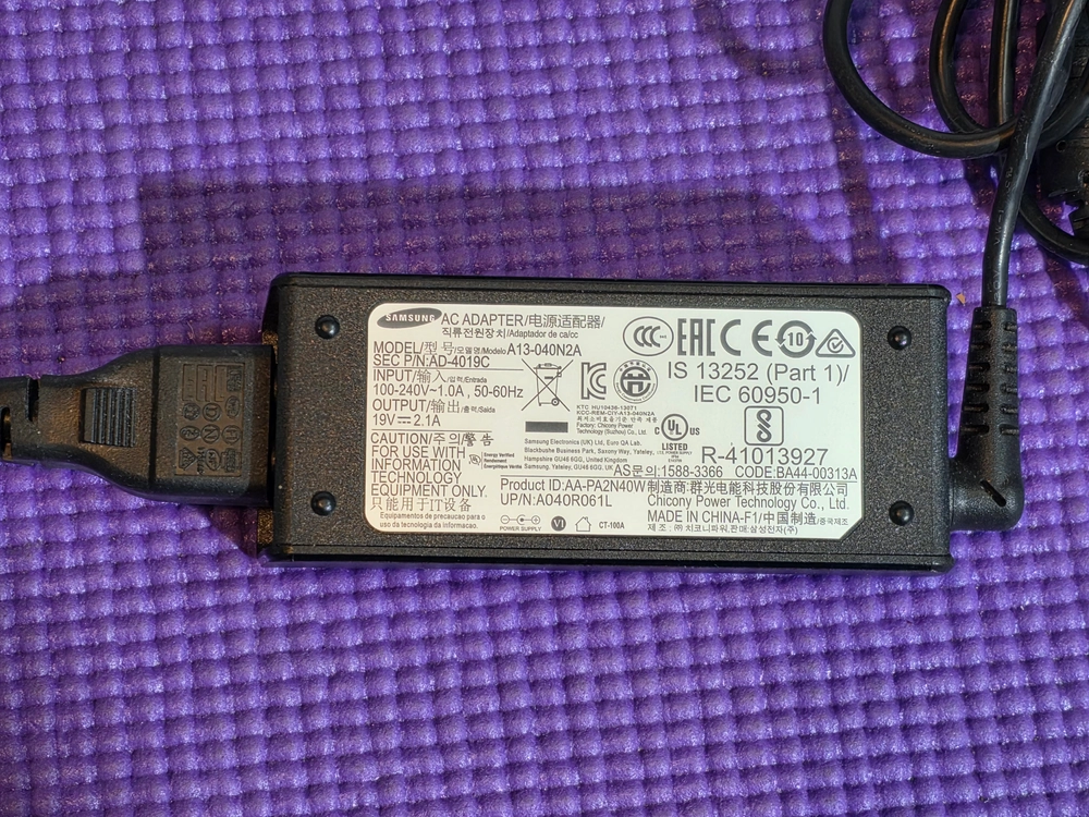 삼성전자 정품 노트북/모니터용 40W AC 어댑터 충전기 이미지