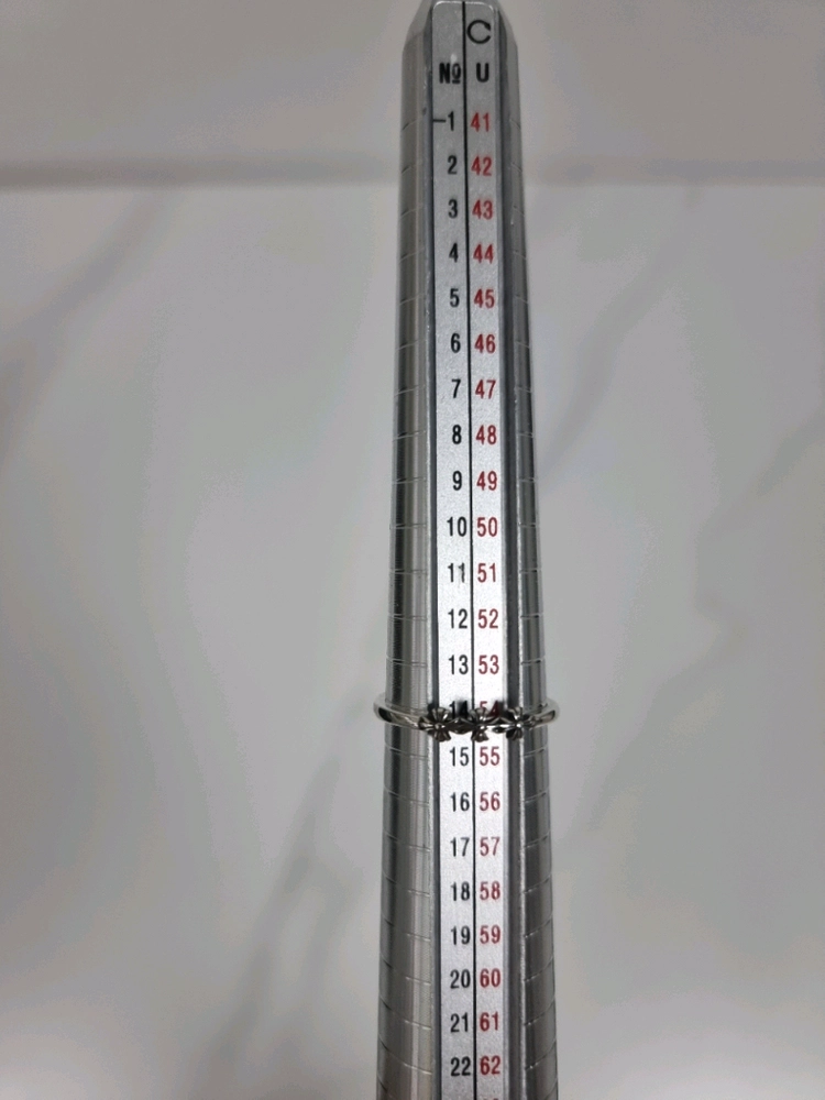 크롬하츠 스타일 실버 925 3연 십자가 반지 판매합니다 (보석 감정서 포함) 이미지