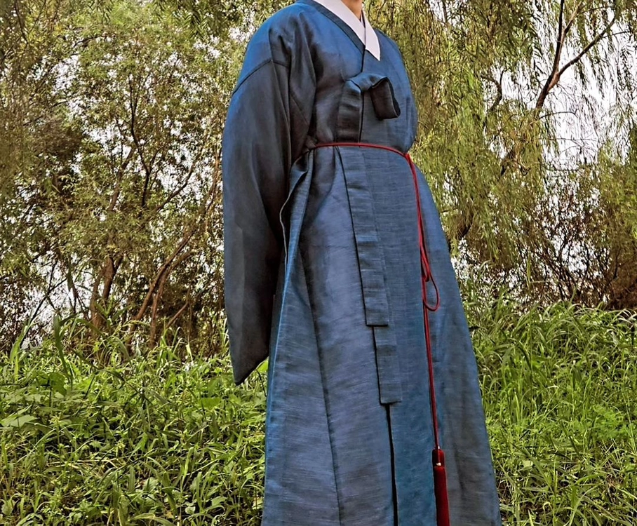 성인남성 전통한복 도포, 답호, 세조대, 벨트 이미지