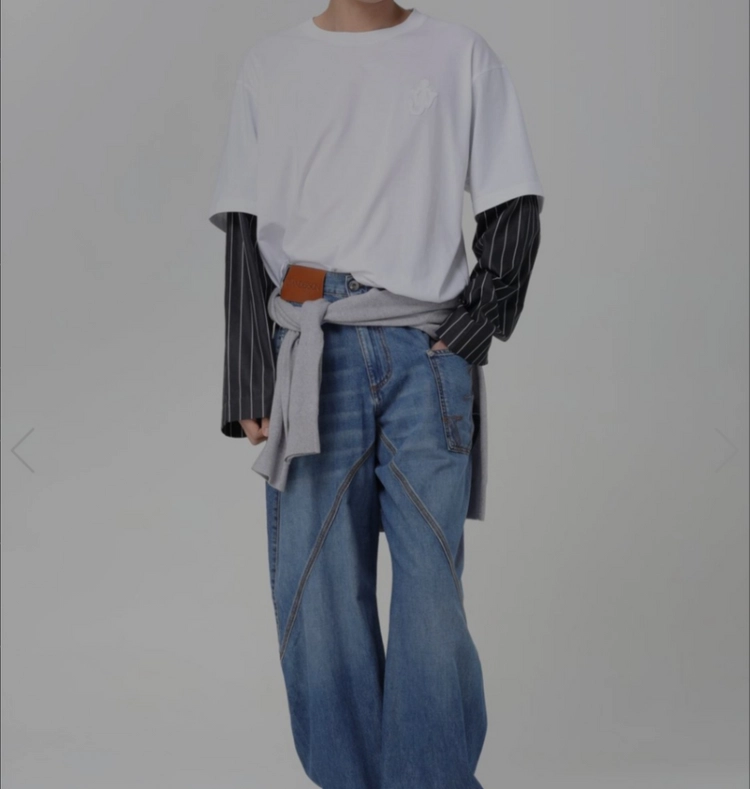 JW앤더슨 스트라이프 레이어드 롱슬리브 L 이미지