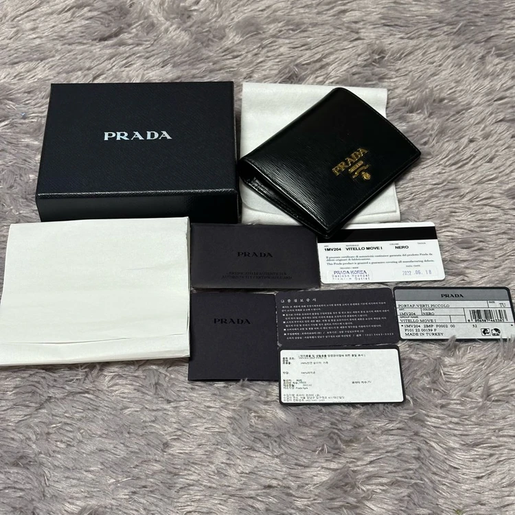 [풀구성] 프라다 사피아노 반지갑 블랙 이미지