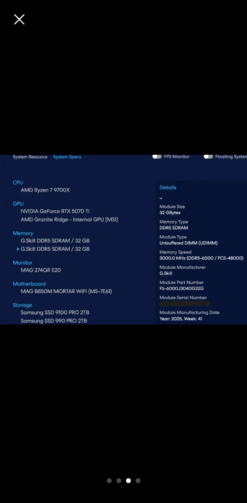 (교환/판매)G.SKILL DDR5 64GB 네오 램 (32GB x 2) AMD EXPO 이미지
