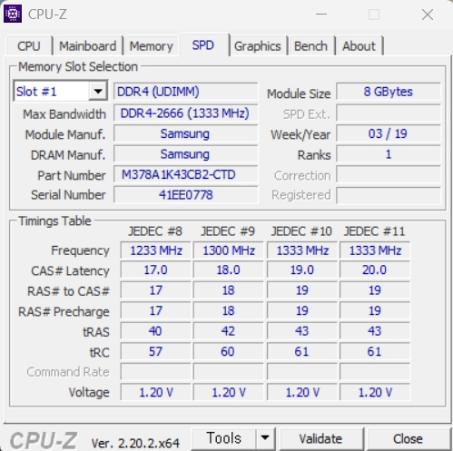 삼성 DDR4 2666 8GB 메모리 2개 세트(pc용) 이미지