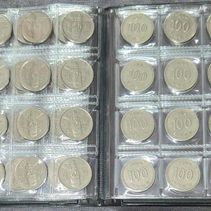 1984년 100원 120개 동전앨범(깨끗함) 이미지