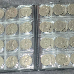 1986년 100원 120개 동전앨범(깨끗함) 이미지