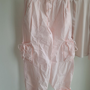 새상품) ZARA 자라 여성 핑크 카고 조거 와이드 팬츠 XS 이미지