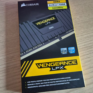 커세어 DDR4 VENGEANCE LPX 32GB(16GB*2) 3200Mhz 이미지