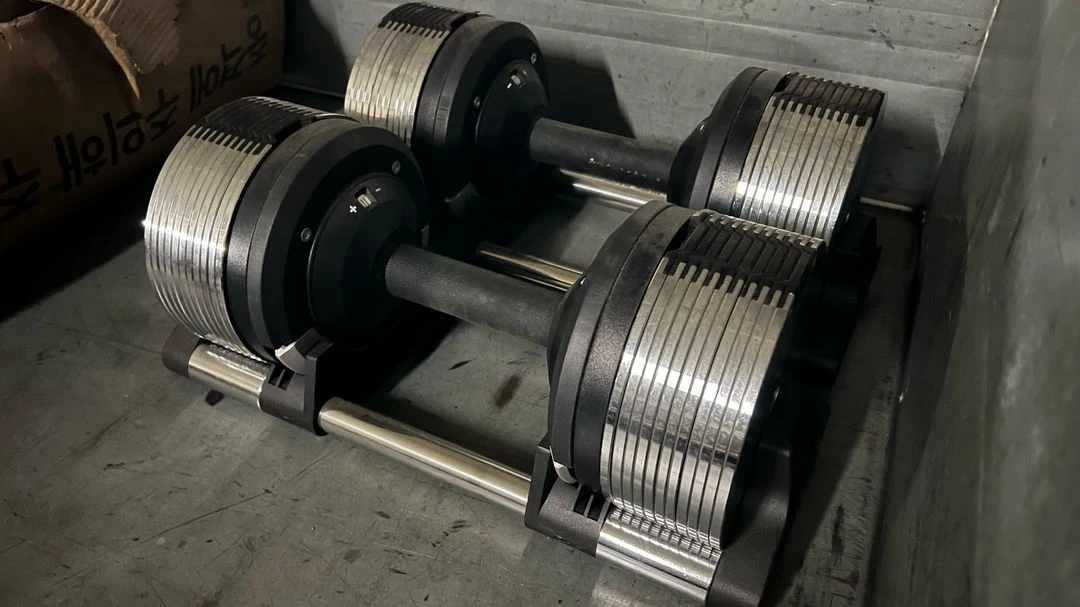 더스크랙 1kg무게조절식 덤벨 총 24kg 2ea + 전용거치대 - 안심되는 중고거래
