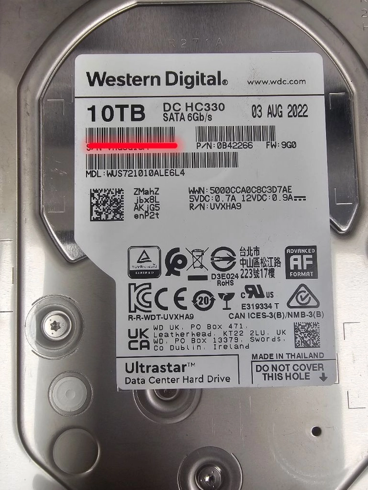Western Digital Ultrastar SATA HDD 10TB(중고) - 안심되는 중고거래