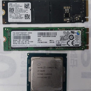 고장난 ssd 1t, 256g, cpu i3 8100 이미지