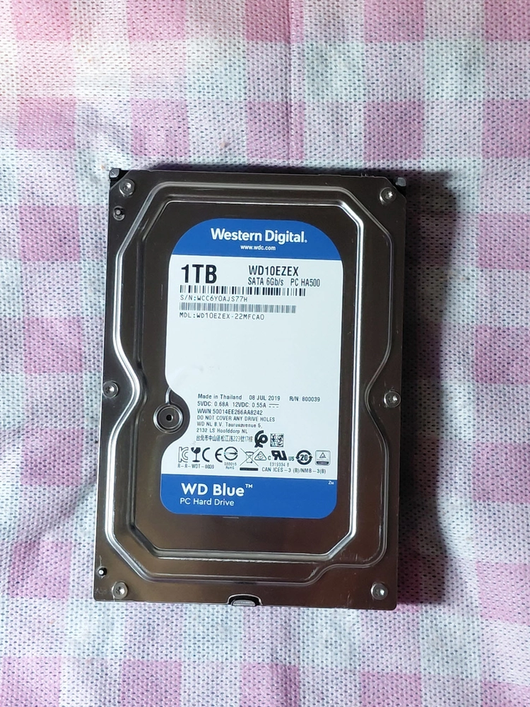 WD Blue 7200/64M HDD 1TB 3.5인치 이미지