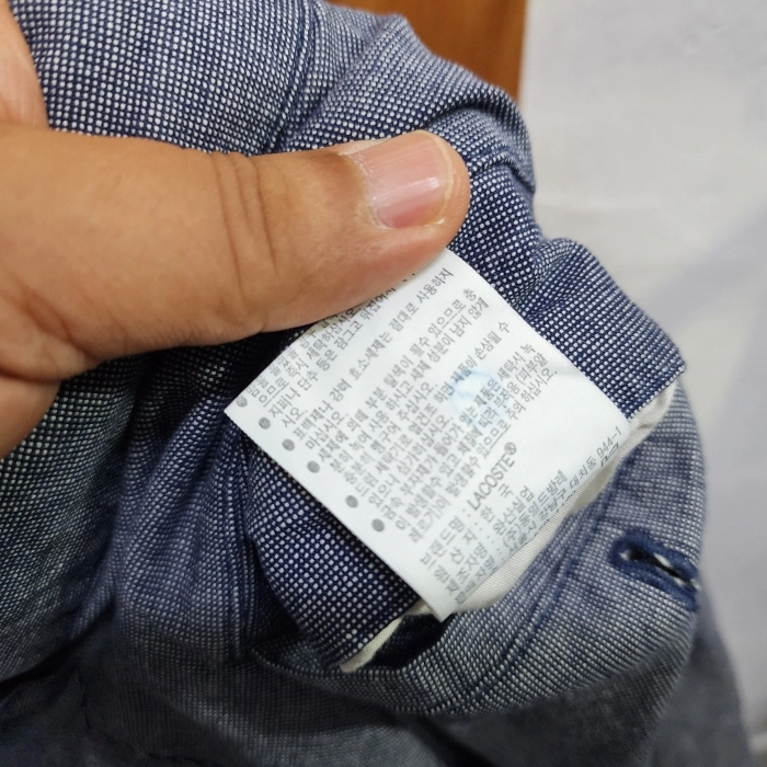 라코스테 남성 슬림핏 스판 반바지 불루 29 이미지
