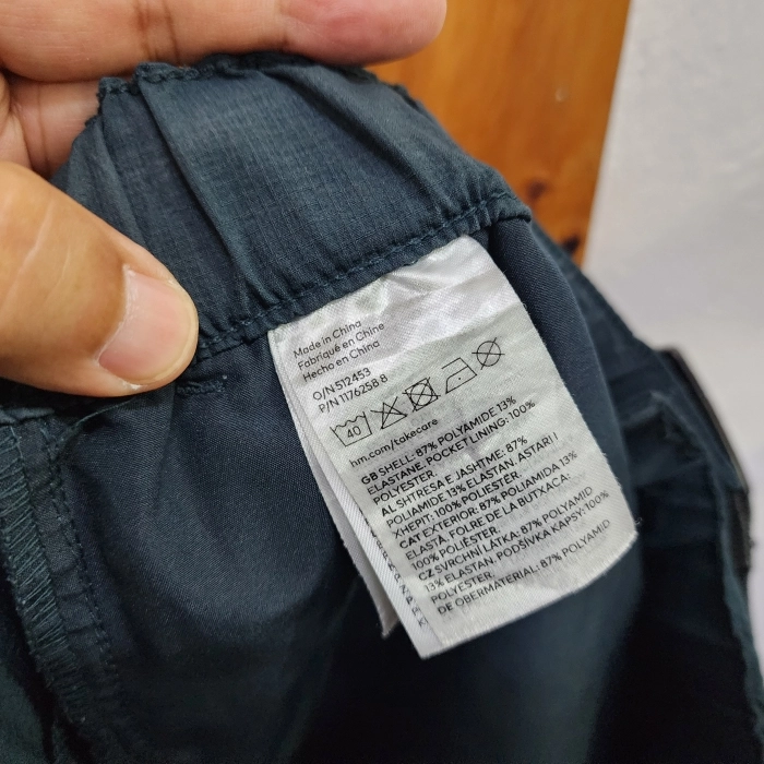 H&M 남성 웨이빙벨트 나일론 카고 반바지 차콜 32 이미지