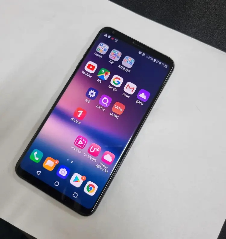 .LG V30 64GB 블랙 무잔상 U+ 기능정상 중고폰 305462 이미지