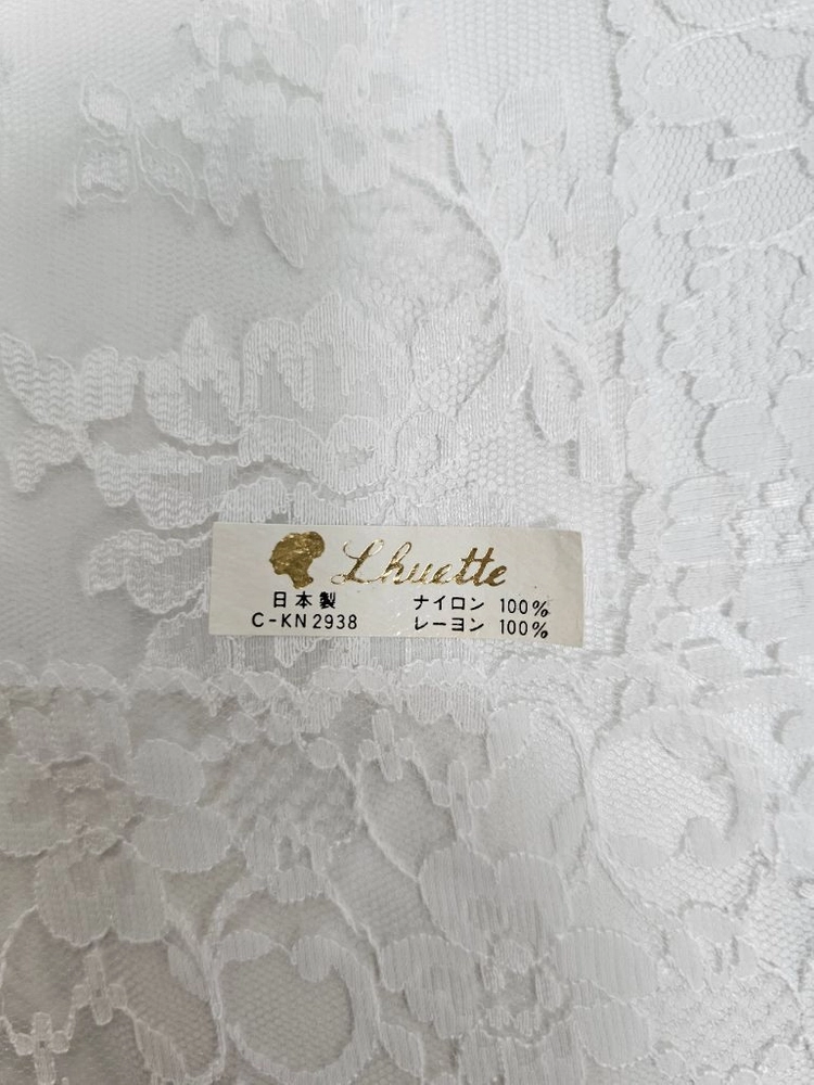 [새상품] 일본산 Lhuette 고급 자수 레이스 손수건 / 미니 도일리 / 화이트 이미지