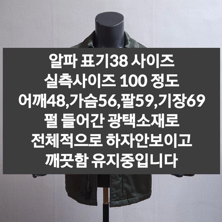 알파인더스트리 패딩점퍼 100 정품 이미지