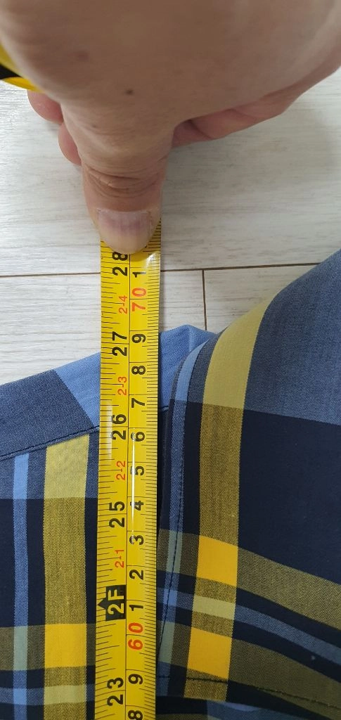 Rozen-Clen 7부길이 반팔체크남방 XL 100~105호 거의새옷! 이미지