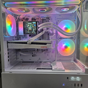 (신품)라이젠7800X3D 램16G 이엠텍5060Ti 화이트수냉본체!~ 이미지