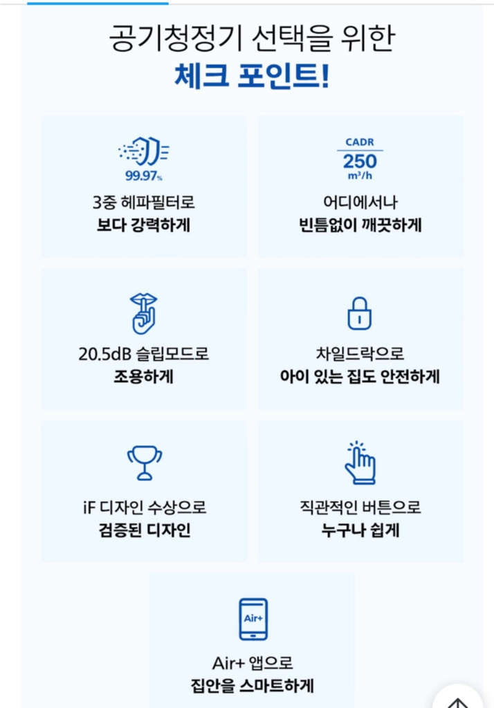 필립스 스마트 공기 청정기 900 시리즈 AC0950/10 이미지