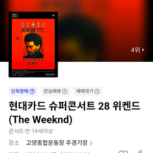 위켄드 내한 공연 콘서트 이미지