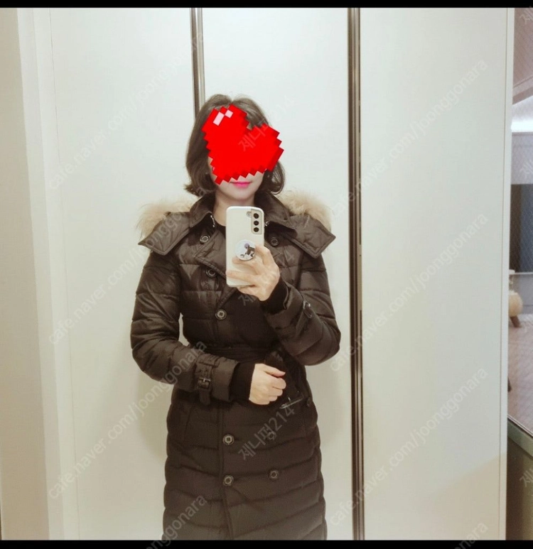 버버리여성 롱패딩 코트 이미지