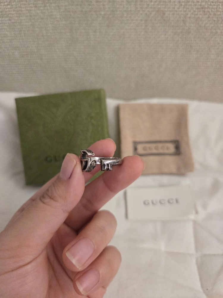정품 구찌 더블 g 키 반지 10호 이미지
